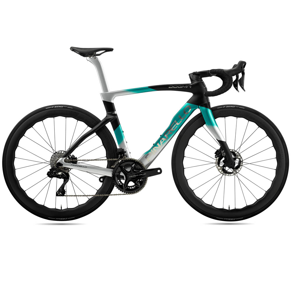 2024 Pinarello Dura Ace Di2 - Nebula Green Silver Road Bike-01