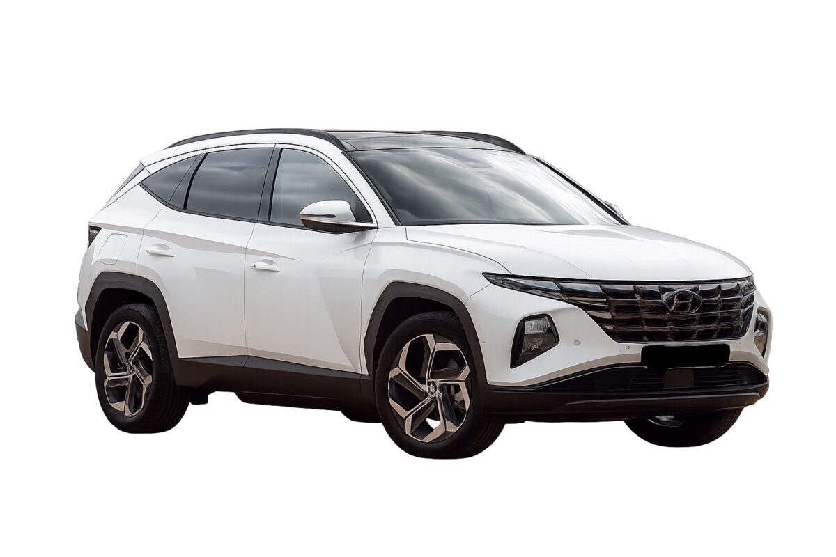 Hyundai Tucson auf weißem Hintergrund