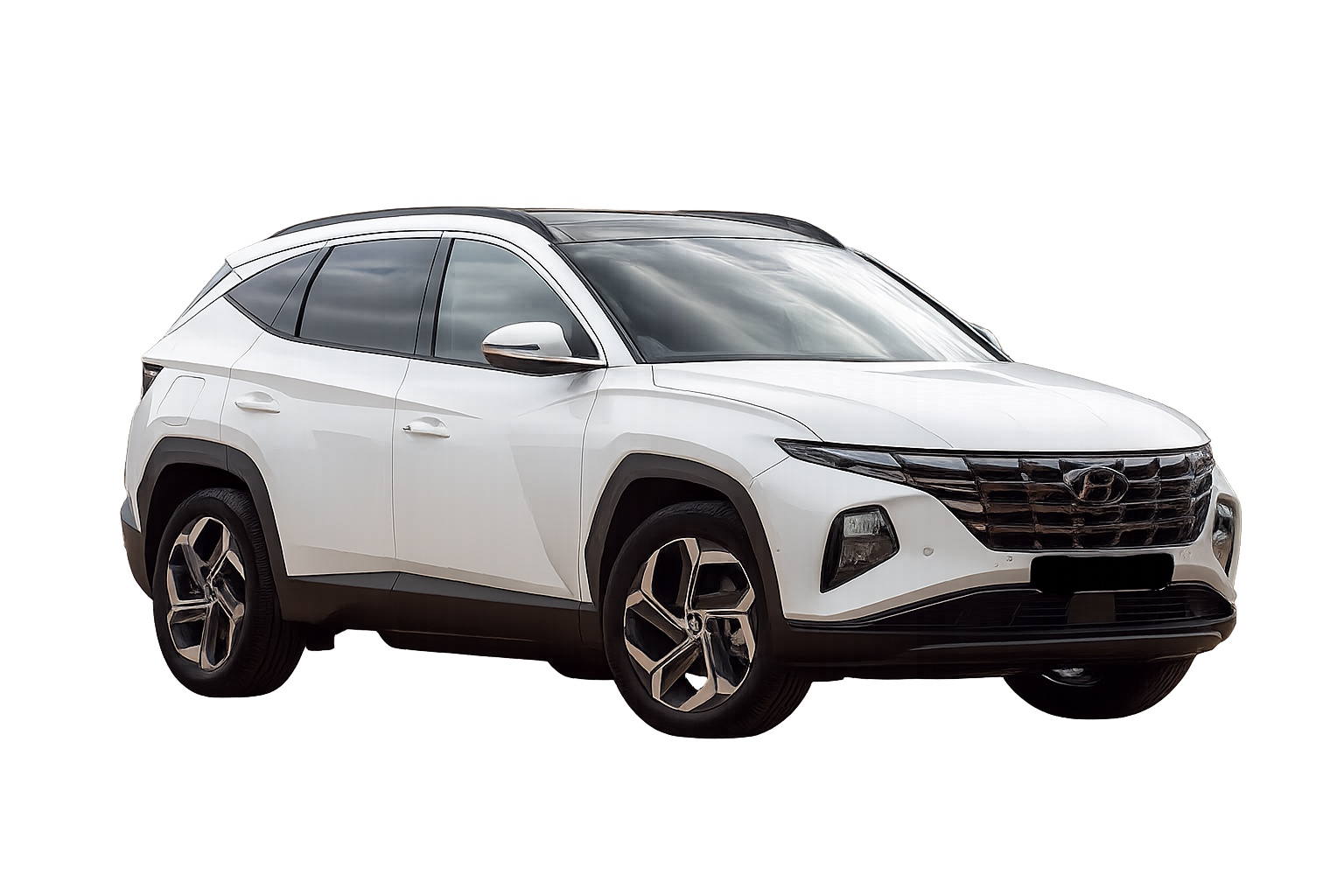 Hyundai Tucson auf weißem Hintergrund